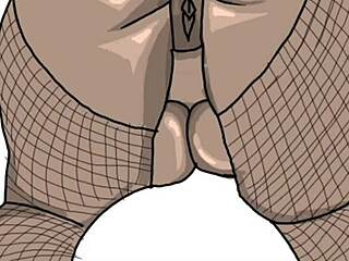 Drawing black big booty bent over in doggy style