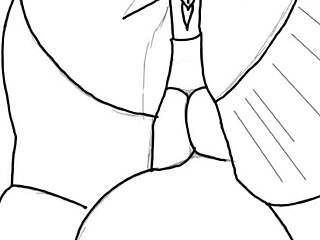 Drawing black big booty bent over in doggy style