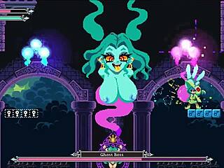 Flip Witch Pixel Hentai Game Ep 13 Monster Cock Titjob and Facial Cumshot