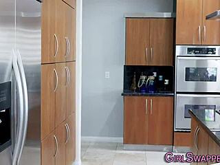 Old man eats young stepdaughter's pussy with monster cock