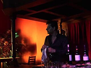 lucky guy gets his big cock sucked and ridden by three hot milfs