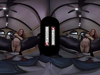 VRcosplayX Black Widow Rides Your Cock Hard, Ready for More!