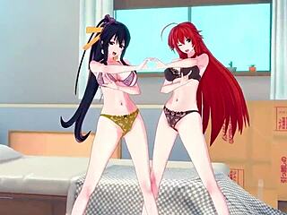 rias gremory and akeno asking something in hs dxd ntr madness 2 😏