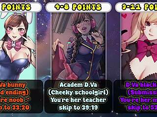 D.Va Edging Game with Light Femdom and Multiple Endings