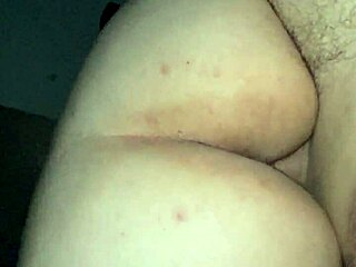 Chubby young girl rides lover while husband works