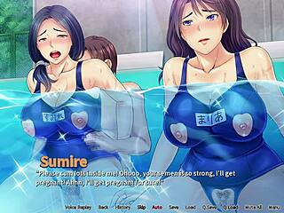 Эй, хочешь увидеть соседей в дикой тройке у бассейна?