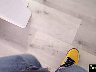 Step sis begs for orgasm in lingerie with cum