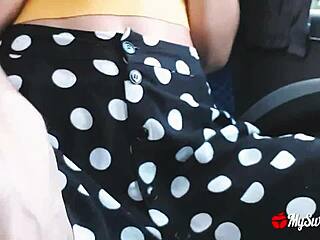 Risky Public Bus Blowjob - She Swallows Every Drop of Cum