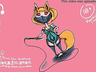 Chinese cutie Alina in ghost father fetish masturbation scene with toys.