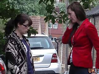 The British girl in stockings sucks a monster cock in a group scene