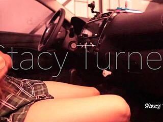 an 18yo asian teen reaches orgasm in her car at a public parking lot