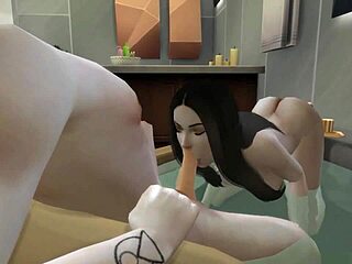 Damn, this 3D hentai wife is crazy horny! 😈