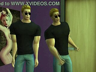 Johnny Bravo Fucks His Cartoon Clone Hard.