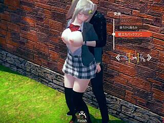 Blonde Tetek Besar JK di Permainan Erotis AI Girl