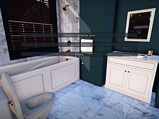 horny japanese whore gets fucked with monster cock in shower