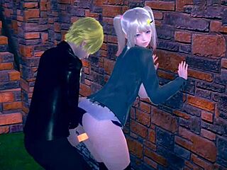 บลอนด์หน้าอวบใหญ่ JK เล่นเซ็กส์ AI สาว