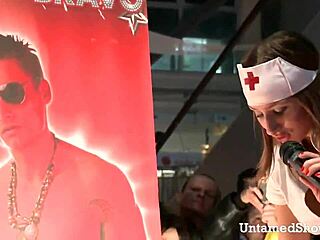 hot stripper nurse sucks huge cock in hospital. her clothes ripped off for wild amateur action!