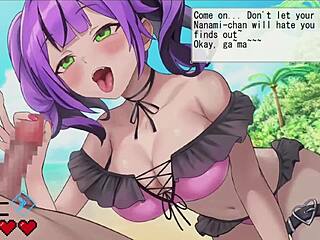 Feeling wild with hentai beach titty action