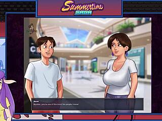 Summertime Saga Blonde Milf Seduces with Feet in Part 16