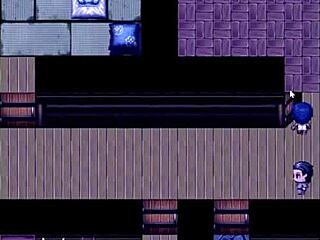 Tanned Natsuki in Hentai Game Ep 9 Pees in Forest at Night