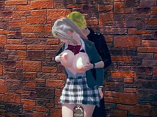 Blonde Tetek Besar JK di Permainan Erotis AI Girl