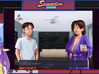 Summertime Saga Blonde Milf Seduces with Feet in Part 16