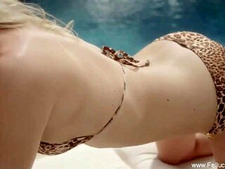 happiness and satisfaction with erotic oral sex experience, blonde swallows cumshot