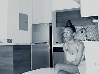 guess who's back, she's sucking and getting face fucked again