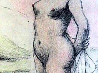 Vintage Erotic Illustration From Retro Asian Japanese Hentai Comic Cartoon