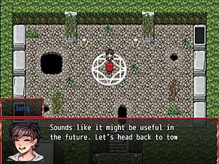 harem in another world hentai game ep 3 farmer's daughter plays with furry and horsecock dildo