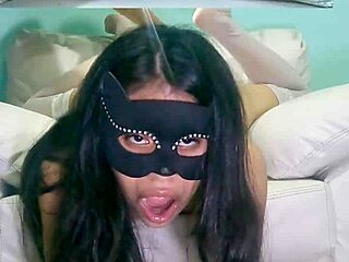 Mi Amigo Tortures Me with Giant Monstrous Dildo in Lingerie