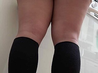 Hey, princess, what’s cooking under that upskirt in the kitchen? Tell me now!