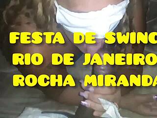 Chubby Carioca Devours Monster Cocks at Rio Swing Party for Cum in Mouth