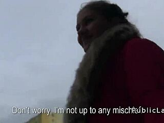 look at this Euro couple banging hard in public!