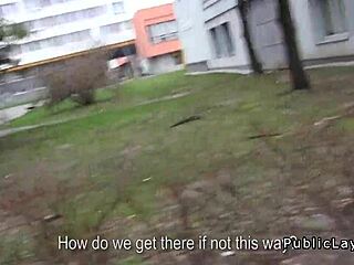 look at this Euro couple banging hard in public!