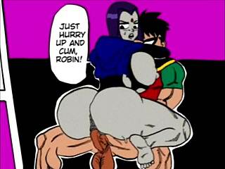 Teen Titans hentai action with massive cock relief by Doompypomp