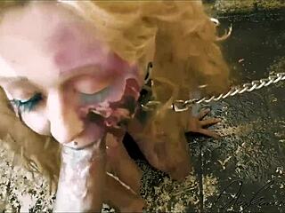 damn, my blonde friend shannon is a zombie, so i teach her to fuck pussy