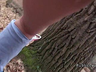 look at this Euro couple banging hard in public!