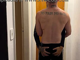 Young guys kissing get caught on building camera