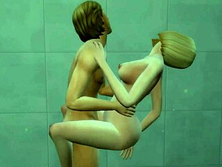 Mostohatestvér durván kefél a zuhany alatt nagy cicikkel! 🚿