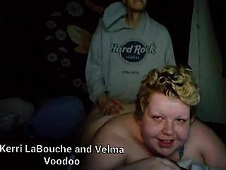 Intriguing-Neutral Trans girl Kerri and Velma Voodoo in unique couple dynamic