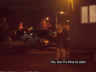 waitress on break with natural tits gets roughly fucked in van after pickup