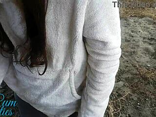 Real Public Cum in Panties Near Trains Feels So Wild