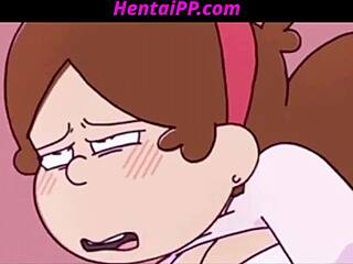 Uncensored cartoon sex: Gravity Falls parody with anime blowjobs and hentai fuck scenes