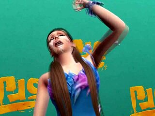 dexter uses x-ray glasses to see everyone naked - sims 4