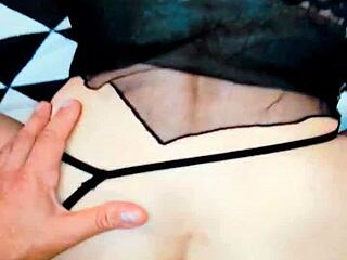 Look at this skinny milf wife's open asshole