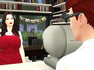 dexter uses x-ray glasses to see everyone naked - sims 4