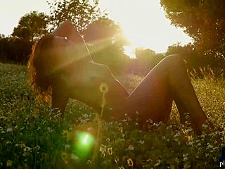 Czech milf beauty Anetta Keys strips solo, revealing shaved pussy in steamy tease