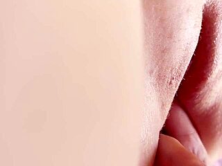 Sensual pussy licking and fingering leads to orgasm close up