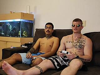 went to play video games with skatist23cm and ended up in gay fun